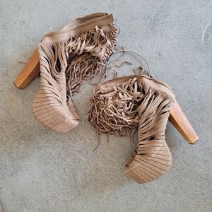 Jeffrey Campbell fringe platform festival shoes